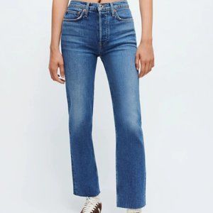 RE/DONE Comfort Stretch High Rise Stove Pipe - Mid 70s Wash, size 27